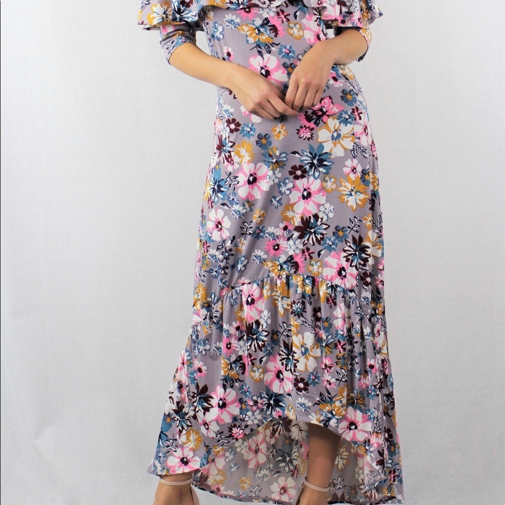 ⬇️🌞 ⚡️last 1⚡️ Off the Shoulder Floral Dress - Picture 4 of 6